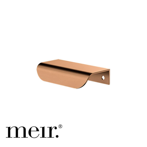Meir Öppen Lustre Bronze 75mm Edge-Pull Cabinet Handle for kitchen and bathroom cabinets in Australia.