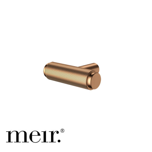 Meir Oppen Lustre Bronze T-Pull Cabinet Handle with Linear Knurled Texture for Modern Kitchens and Bathrooms in Australia