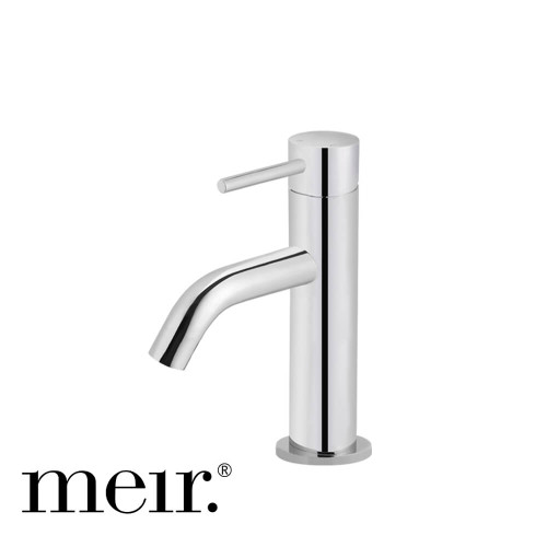Meir Piccola Polished Chrome Basin Mixer Tap for modern Australian bathrooms.