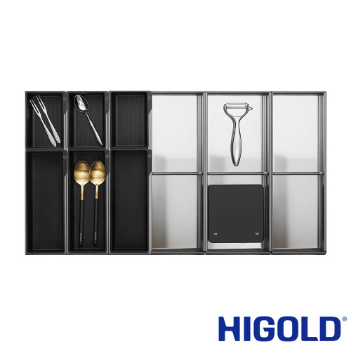 Shearer PRO Kitchen Drawer Organiser - Adjustable 12 Tray Dividers for 900mm Wide Drawers - Higold Australia