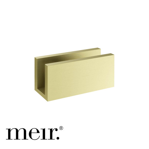 Meir PVD Tiger Bronze Glass Fixing U-Bracket for Shower Screens in Australia - Durable Solid Brass Bathroom Hardware for 10mm Tempered Glass Panels
