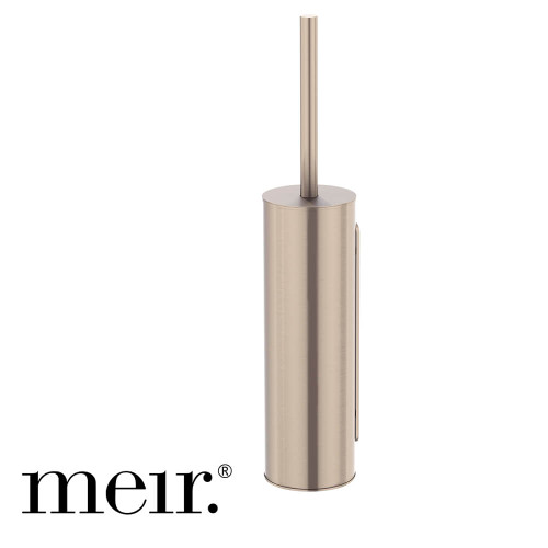 Meir Round Champagne Rose Gold Toilet Brush and Holder for Luxury Bathroom Design Australia
