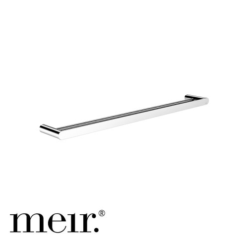 Meir Curvaé Single Towel Rail 600mm in Polished Chrome for modern Australian bathroom renovations.