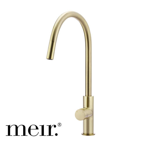 Meir Round Pinless Piccola Pull Out Kitchen Mixer Tap in Tiger Bronze, Australia