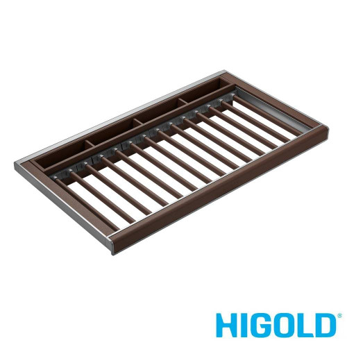 Higold B Series Pull Out Wardrobe Drawer Storage with Multiple Sections in Natural Finish for 900mm Cabinet Australia