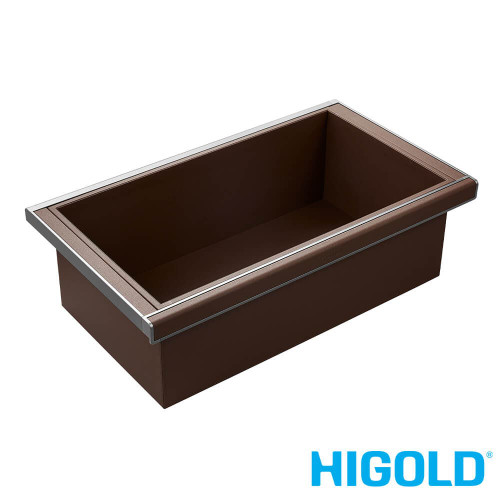 Higold B Series Natural Finish Deep Pull Out Wardrobe Basket for 900mm Cabinets Australia
