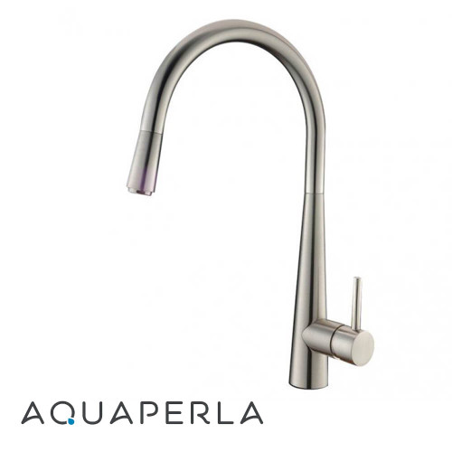 Modern Minimalist Chrome Pull Out Kitchen Mixer Tap with Vegetable Spray Australia