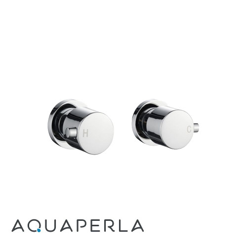 Aquaperla Echo Round Chrome Shower Wall Taps for modern Australian bathrooms.