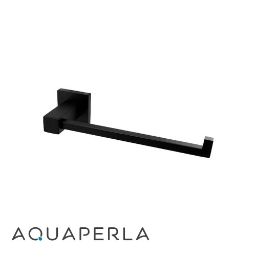 Aquaperla Blaze Matte Black 250mm Stainless Steel Single Towel Hook for Modern Bathrooms Australia