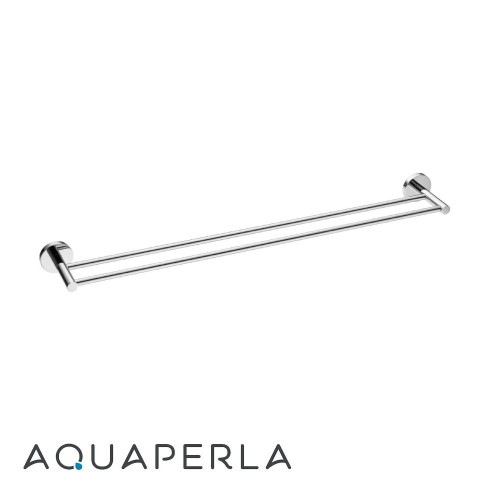 Aquaperla 800mm Chrome Single Towel Rail - Modern Wall Mounted Bathroom Accessory Australia