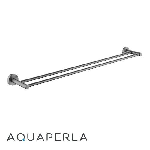 Rushy Series Gun Metal Grey Single Towel Rail 800mm Stainless Steel 304 Wall Mounted Bathroom Accessory Australia