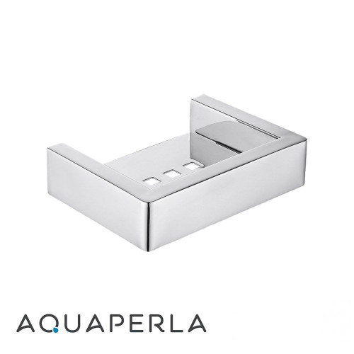 Aquaperla Ivano Series Square Brushed Brass Soap Dish Holder for Contemporary Australian Bathrooms