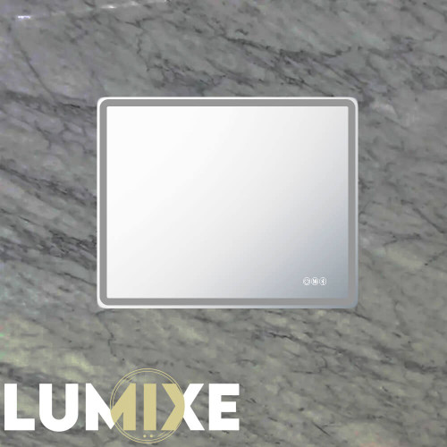 Lumixe Lume B 1200mm Rectangle Frameless LED Bathroom Mirror with Bluetooth Speakers and Frosted Border - Melbourne, Australia