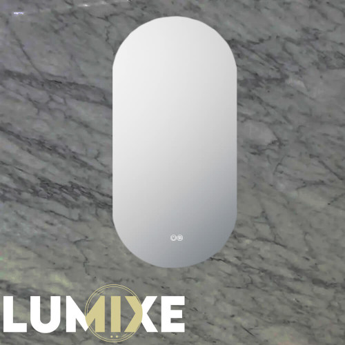 Lumixe Orvis S Oval Frameless LED Illuminated Bathroom Mirror with Backlit Design and Touch Sensor for Modern Australian Homes