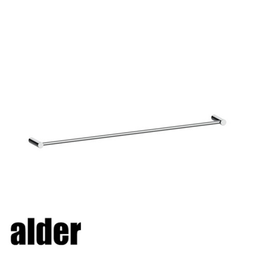 Alder Avva Round Single Towel Rail 600mm in Chrome, contemporary wall-mounted bathroom accessory available at Renovator Store Australia.