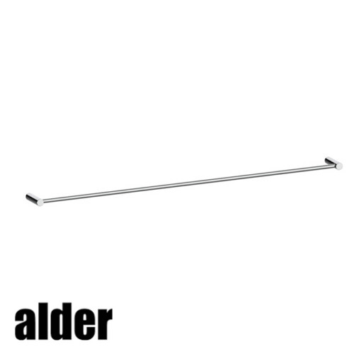 Modern Alder AVVA Chrome Round Single Towel Rail 800mm for Contemporary Australian Bathrooms