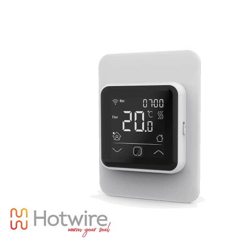 Modern White WiFi Enabled Touchscreen Thermostat for Underfloor Heating Control in Australian Homes