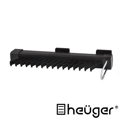 Heuger Slide-Out Side-Mounted Tie Rack in Chocolate brown, premium wardrobe organiser for Australian homes.