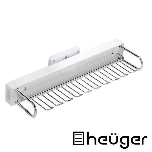 Sleek wall mounted silver tie rack for efficient wardrobe organization in Australian homes.