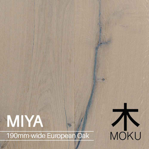 Moku Miya Langham 190mm Engineered European Oak Timber Flooring wide plank sample at Renovator Store Australia.