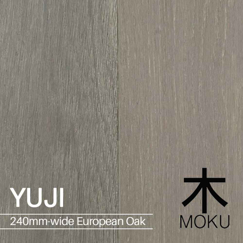 YUJI Deep Charcoal Grey Engineered European Oak Floorboards 240mm Wide Plank Melbourne Australia