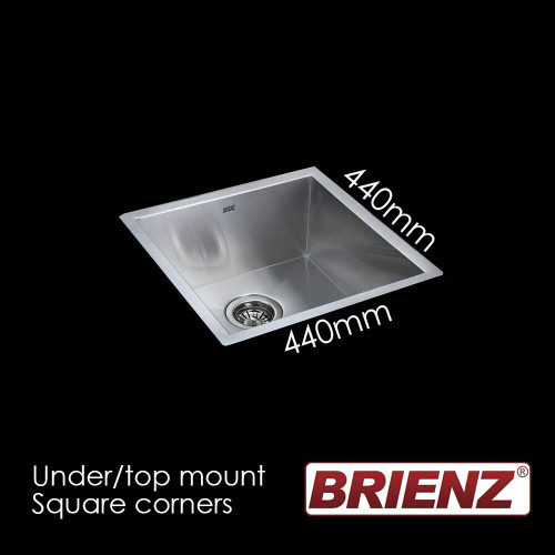 Modern Single Bowl Stainless Steel Kitchen Sink with Square Corners for Australian Homes
