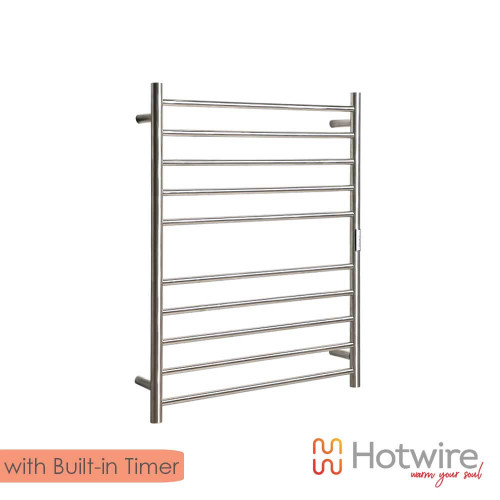 Modern Brushed Nickel Electric Heated Towel Ladder for Australian Bathrooms
