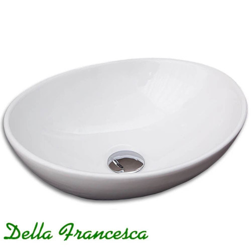 Modern Oval Above Counter White Ceramic Bathroom Vanity Basin for Australian Homes