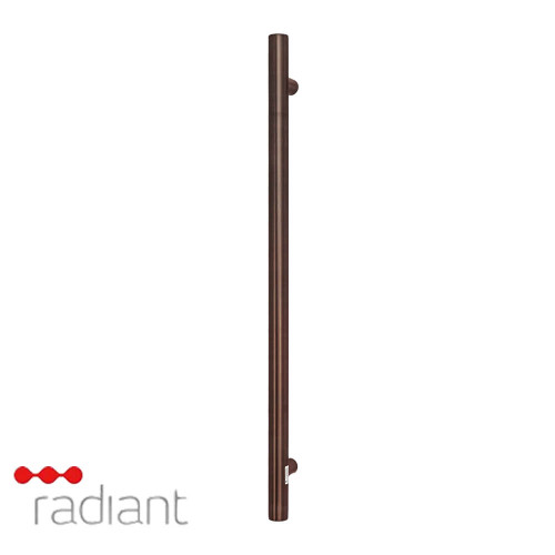 Radiant VTR-950 Vertical Heated Towel Rail 40x950mm in Oil Rubbed Bronze for modern Australian bathrooms.