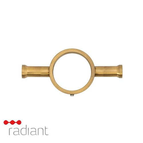 Radiant GLD-VTR-HOOK Brushed Gold Ring Hook Accessory for vertical heated towel rails in modern Australian bathrooms.