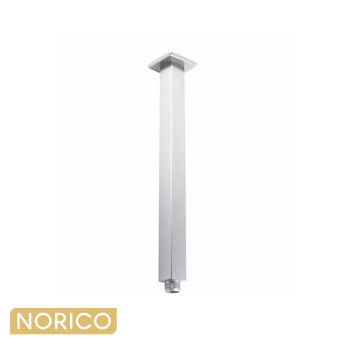 Norico Cavallo Polished Chrome Square Ceiling Mounted Shower Arm 400mm Bathroom Tapware Australia