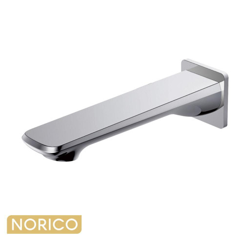 Norico Esperia Chrome Square Wall Mounted Bath Spout for modern Australian bathroom renovations.