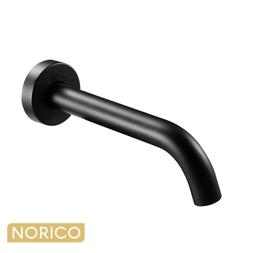 Norico Pentro Matte Black Round Swivel Bath Spout, Modern Solid Brass Bathroom Tapware Australia Standard.