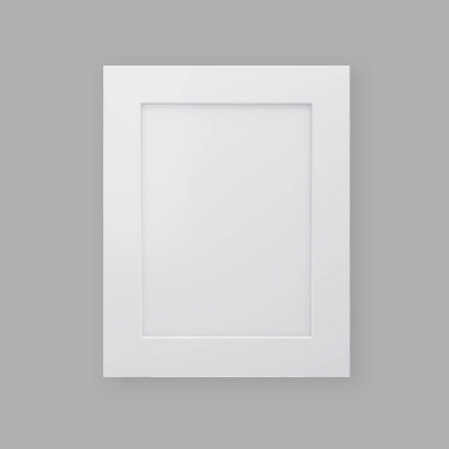 Flat Pack Kitchen Base Cabinet Door - For 200mm - Shaker 18mm Thick - Satin White