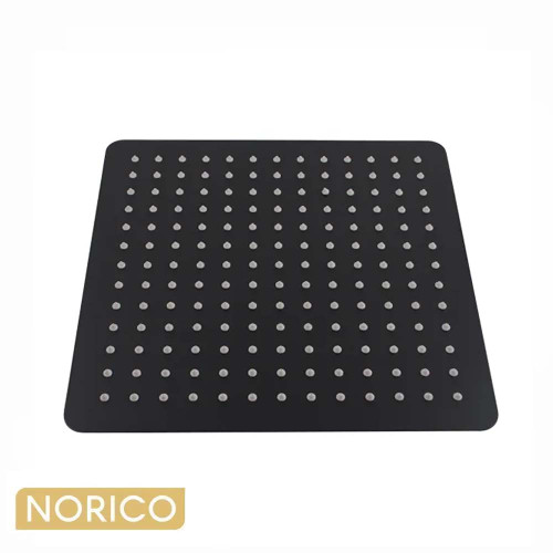 Norico Cavallo 300mm Matte Black Ultra-Thin Square Rain Shower Head Australia