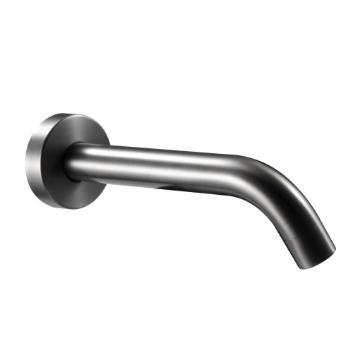 Norico Pentro Round Gunmetal Grey Wall Mounted Bath Spout for modern Australian bathroom renovations.