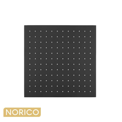 Modern Matte Black Square Rain Shower Head 250mm by Norico Cavallo for Australian Bathrooms