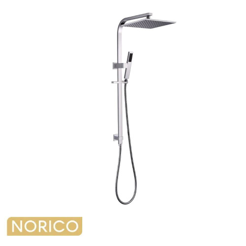 Norico Esperia Chrome Square Shower Station Modern Handheld Rail Set Bathroom Tapware Australia