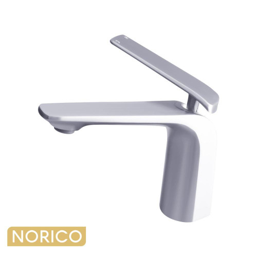Norico Bellino Brushed Nickel Basin Mixer Tap, Contemporary Round Bathroom Sink Faucet, Australia wide shipping.