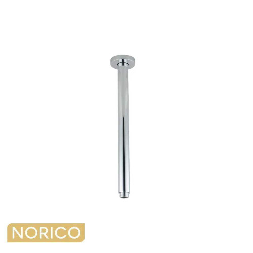 Norico Pentro 400mm Round Ceiling Shower Arm in Polished Chrome, Modern Solid Brass Bathroom Tapware for Australian Renovations.