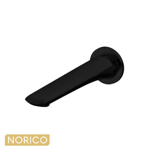 Norico Bellino Matte Black Wall Mounted Bath Spout for Modern Australian Bathrooms
