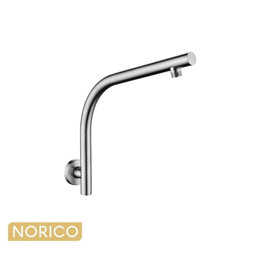 Norico Pentro Brushed Nickel Gooseneck Wall Mounted Shower Arm for Luxury Australian Bathrooms