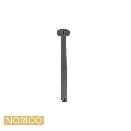 Norico Pentro Gun Metal Grey Round Ceiling Shower Arm 400mm for Modern Australian Bathrooms