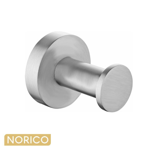 Aquaperla Norico Pentro Chrome Round Robe Hook - Wall Mounted Stainless Steel Bathroom Accessory Australia