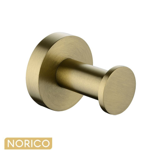 Pentro Round Brushed Yellow Gold Robe and Towel Hook - Stainless Steel Bathroom Accessory - Norico Australia