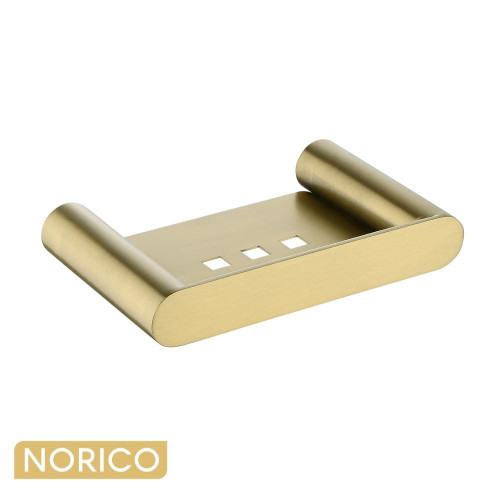 Norico Esperia Brushed Yellow Gold Soap Dish Holder Wall Mounted Stainless Steel Bathroom Accessory Australia