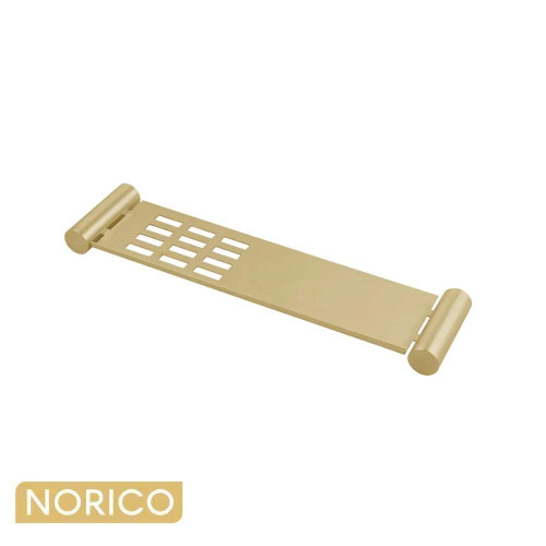 Pentro Brushed Yellow Gold Shower Shelf and Towel Rack for Modern Australian Bathrooms