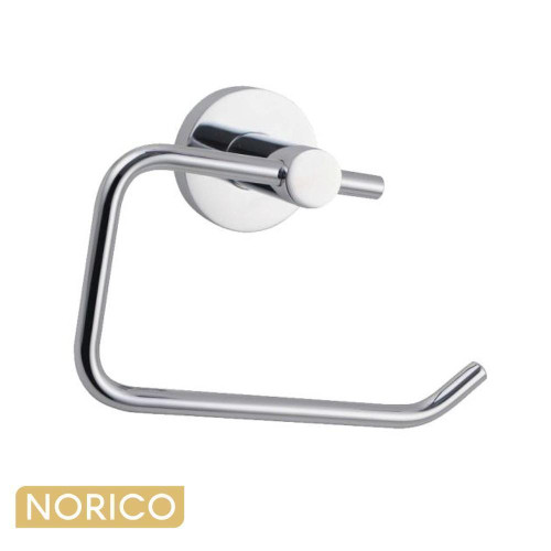 Pentro Brushed Nickel Toilet Roll Holder by Norico, wall-mounted 304 stainless steel bathroom accessory in Australia.