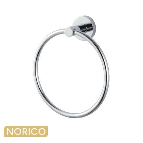 Norico Pentro Chrome Round Hand Towel Ring - Wall Mounted Stainless Steel Bathroom Accessory Australia