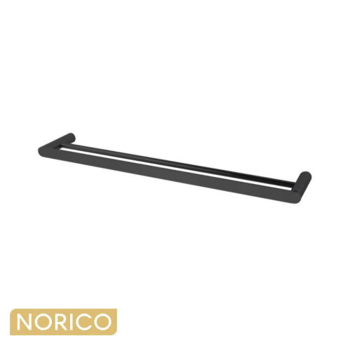 Norico Esperia Matte Black Double Towel Rail 600mm Wall Mounted Bathroom Accessory Australia